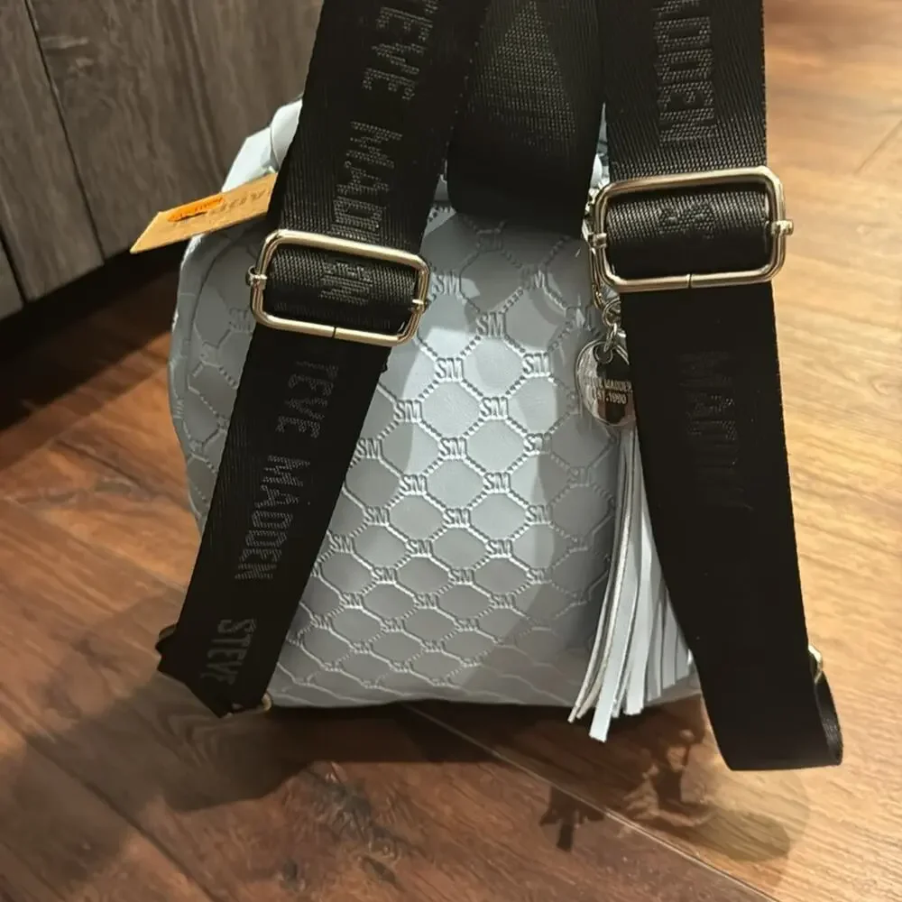 Steve Madden NWT Sky BBLogo Backpack w/front zip pocket and adjustable straps.
